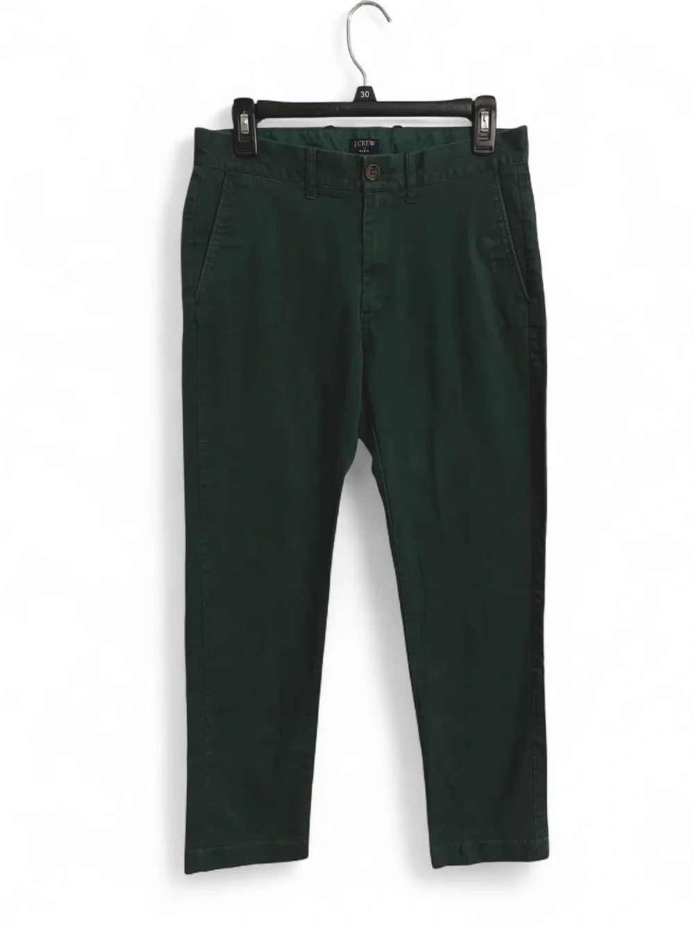 J.Crew Flex Dark Green Fall Preppy Chino Men’s W29 L32 Straight Leg Pants EUC